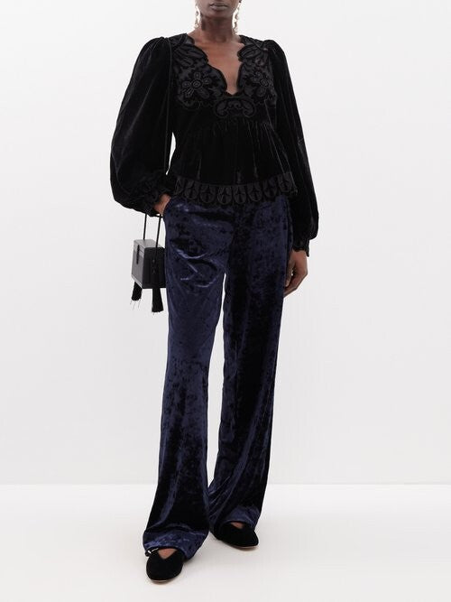 Womens Sea Evening Tops In Black