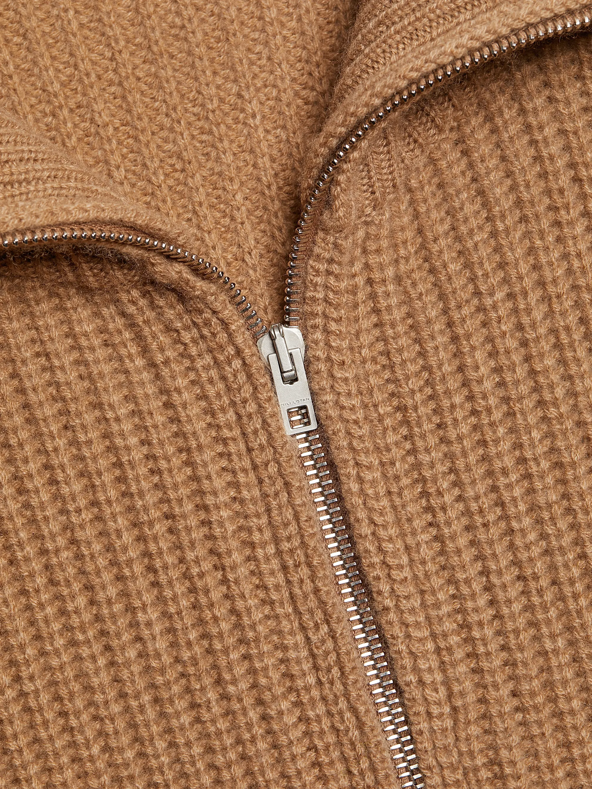Womens Nili Lotan Heavy Roll Necks In Camel