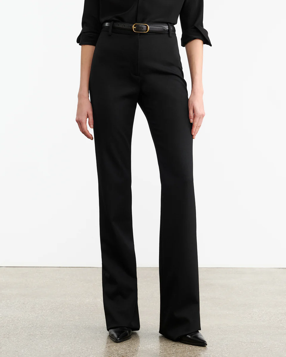 Womens Nili Lotan Wide Leg Trousers In Black