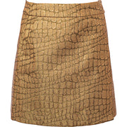 Womens Tom Ford  Croco Jacquard Wrap Mini Skirt In Brown