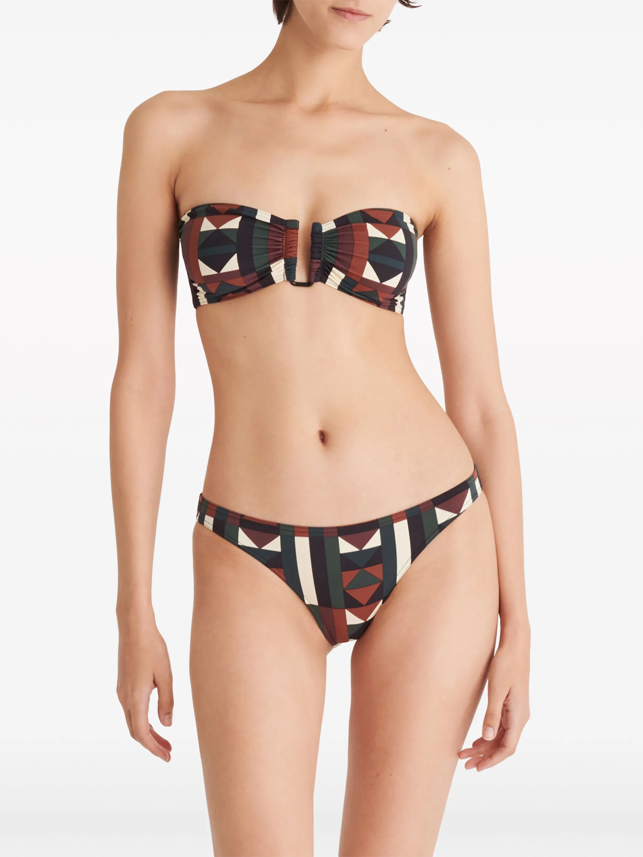 Womens Eres Bikini Bottoms In Brown Print