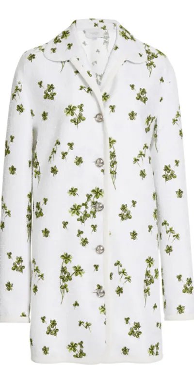 Womens Giambattista Valli Evening Coats In Ivory Green
