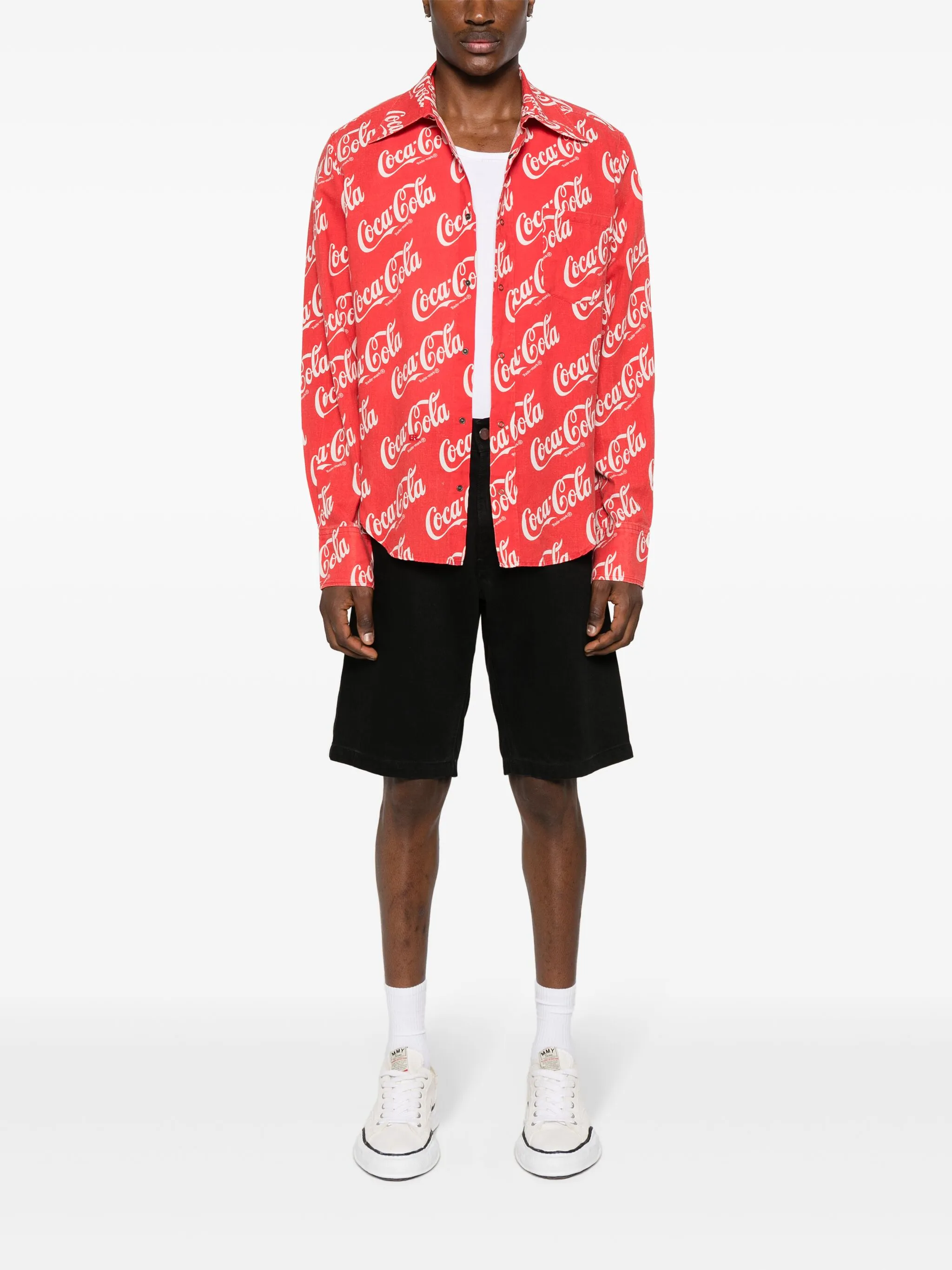 Mens Erl Long Sleeve Casual In Red