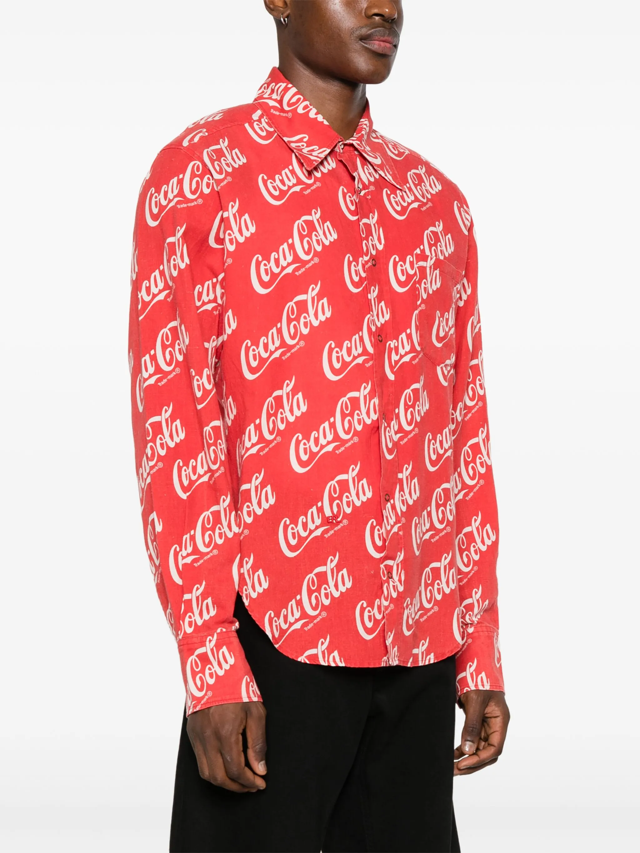 Mens Erl Long Sleeve Casual In Red