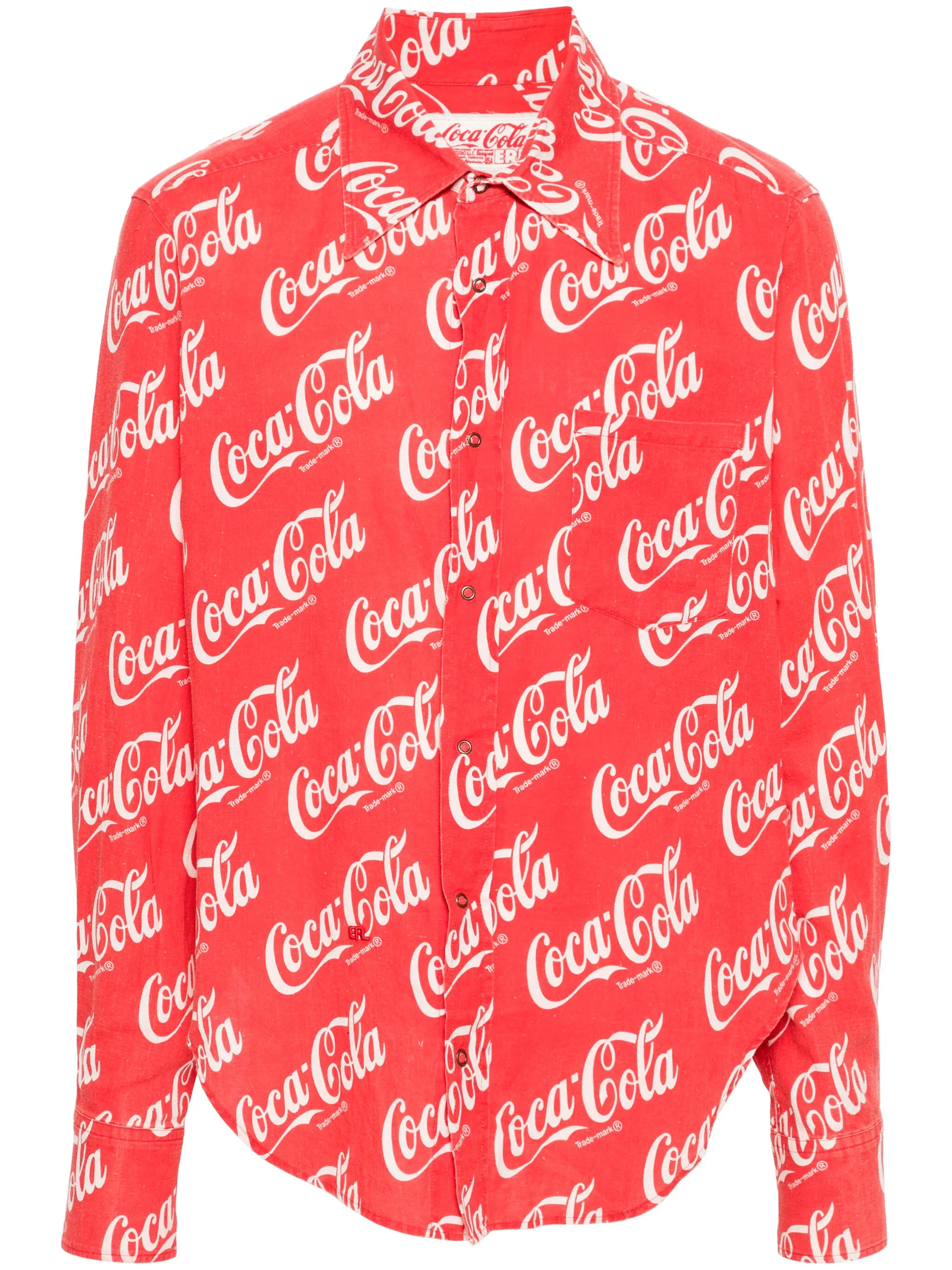 Mens Erl Long Sleeve Casual In Red