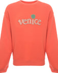 Erl Mens Venice Crew Neck in Red