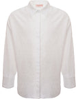 Valentino Garavani Womens Monogram Oversized Ls Cotton Poplin Shirt in White