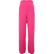 Valentino Garavani Womens Hw Cady Couture Wide Leg Trousers in Pink
