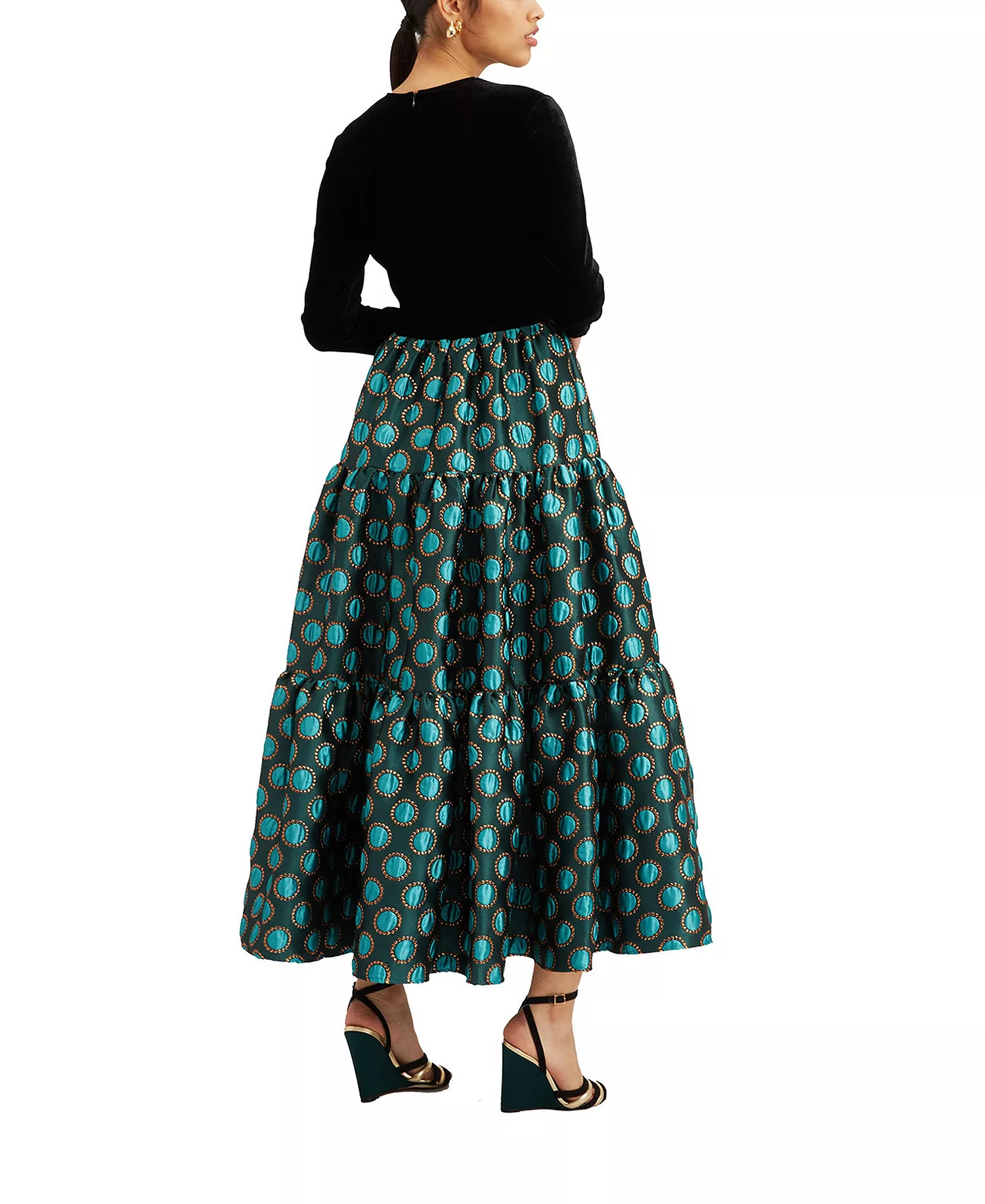 Womens La Double J Occasion Dress In Green Multi