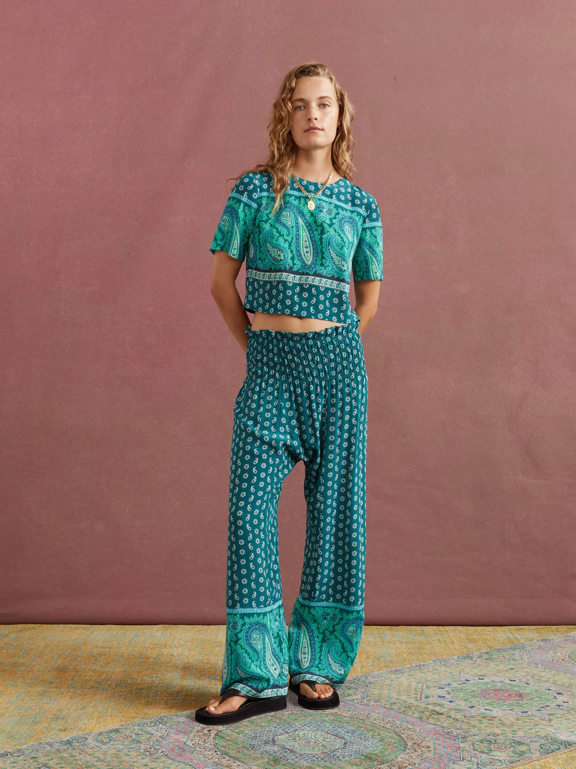 Womens Boteh Days Tops In Elba Trailored Tee