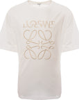 Loewe Mens Loose Fit Short Sleeve T Shirt In White