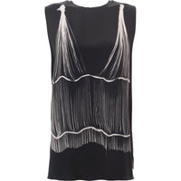 RAEY Womens Bead Print Cami Tank in Black