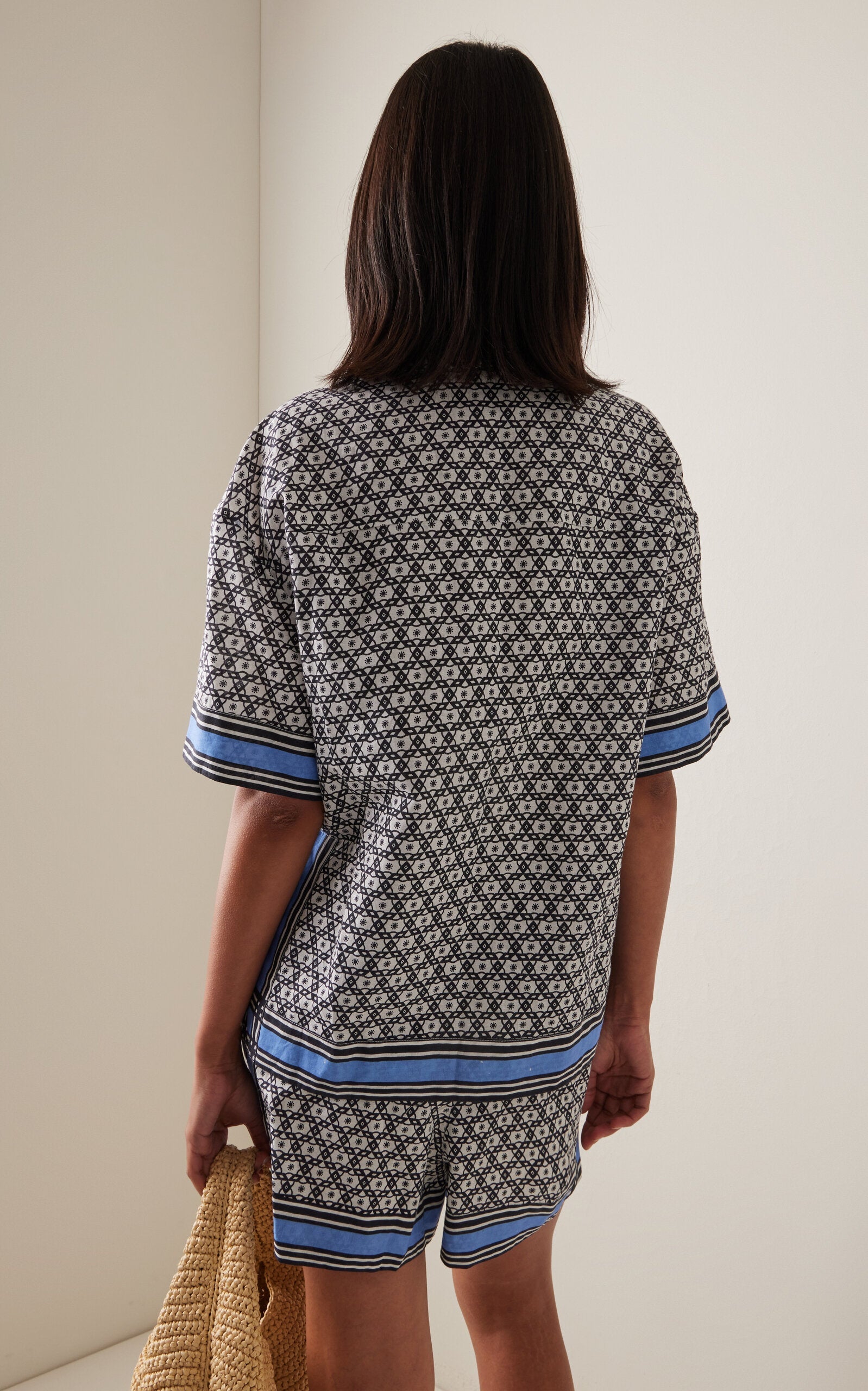 Womens Boteh Casual Shirts In Blue Print