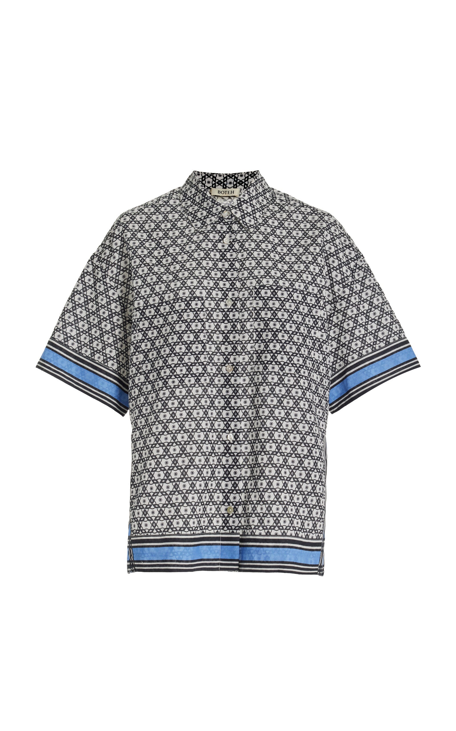 Womens Boteh Casual Shirts In Blue Print