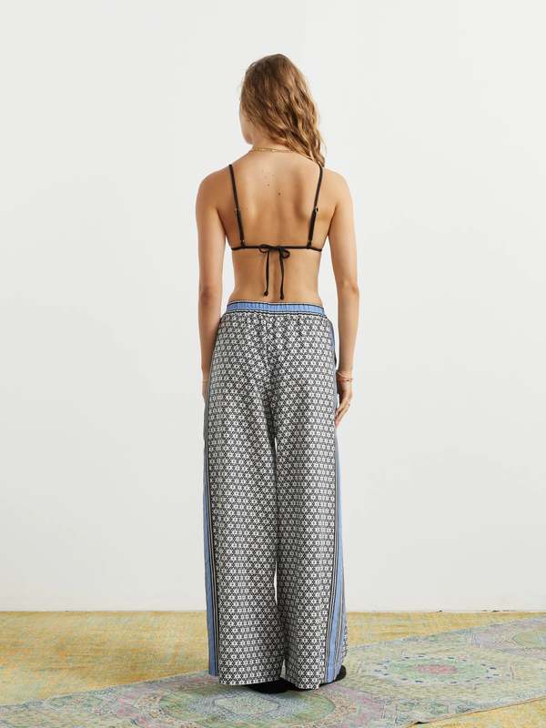 Womens Boteh Wide Leg Trousers