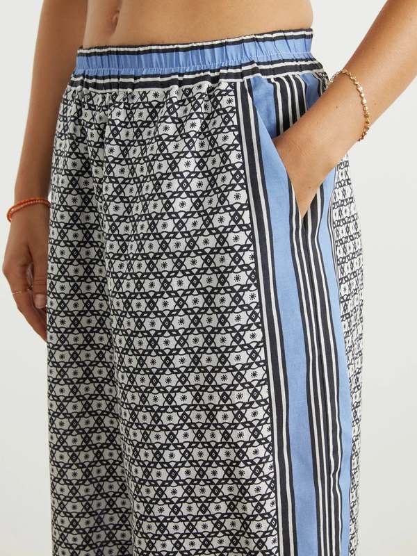 Womens Boteh Wide Leg Trousers