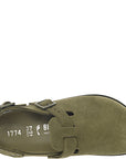 Birkenstock X 1774 Womens Tokio Suede Slingback Slip On in Khaki