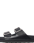 Birkenstock X 1774 Womens Arizona Shiny Leather Double Strap Sandal in Black