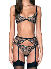 Womens Fleur Du Mal Demi Cup Bras In Black