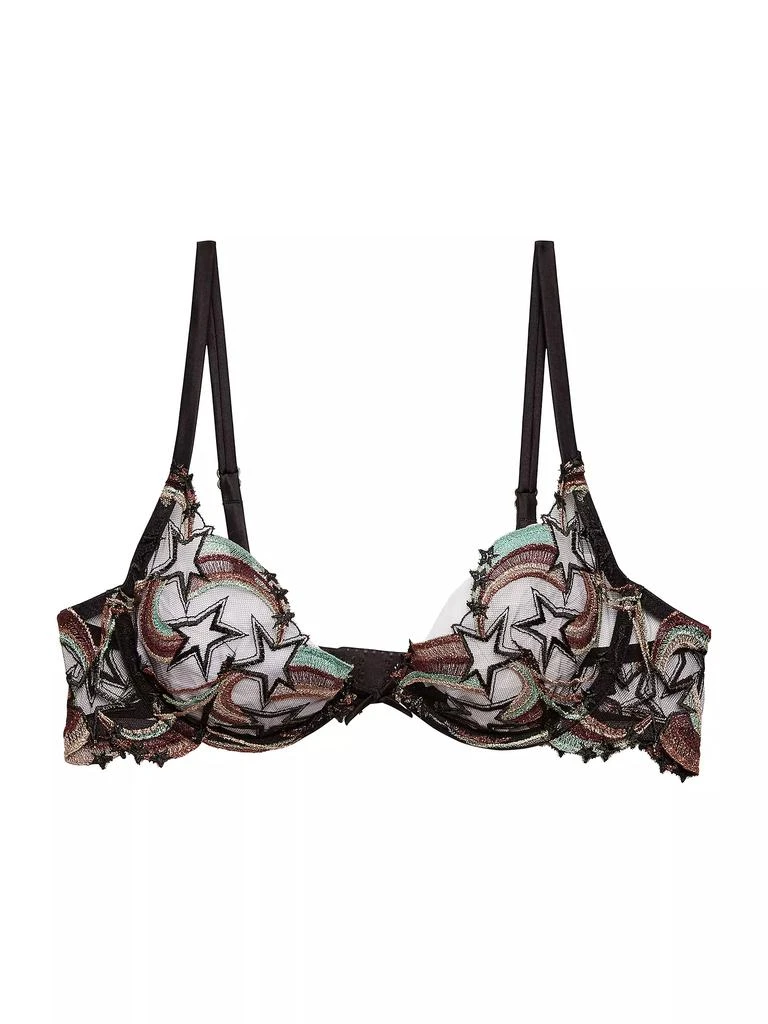 Womens Fleur Du Mal Demi Cup Bras In Black