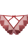 Fleur Du Mal Womens Heart Cheeky Brief In Multi