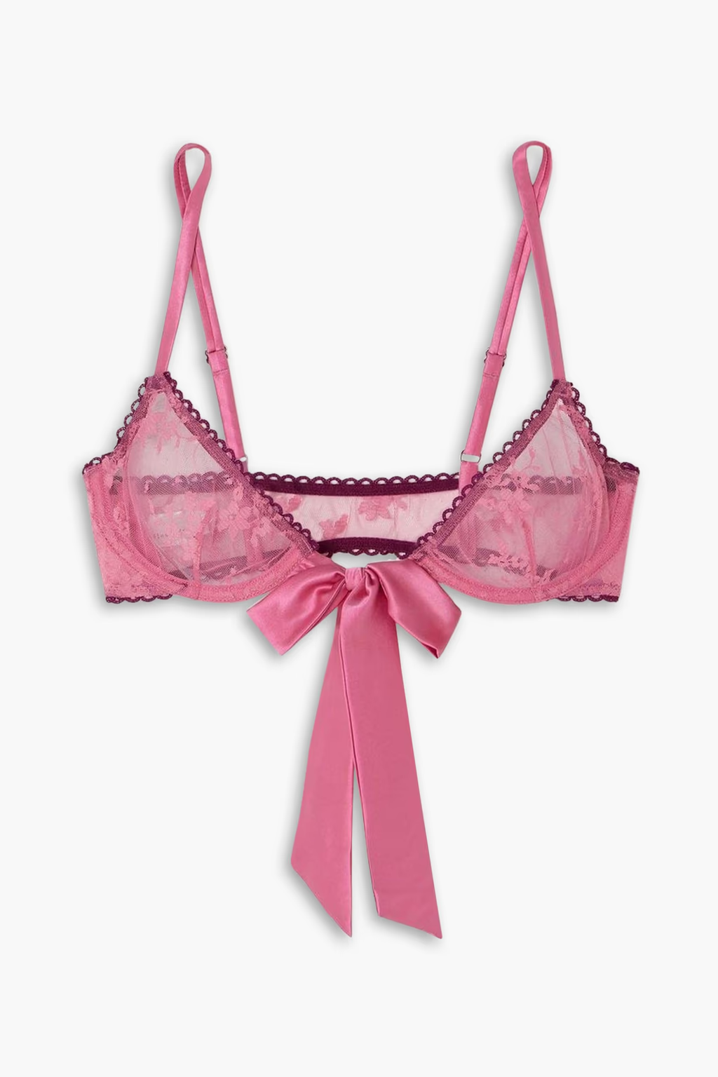 Womens Fleur Du Mal Demi Cup Bras In Pink