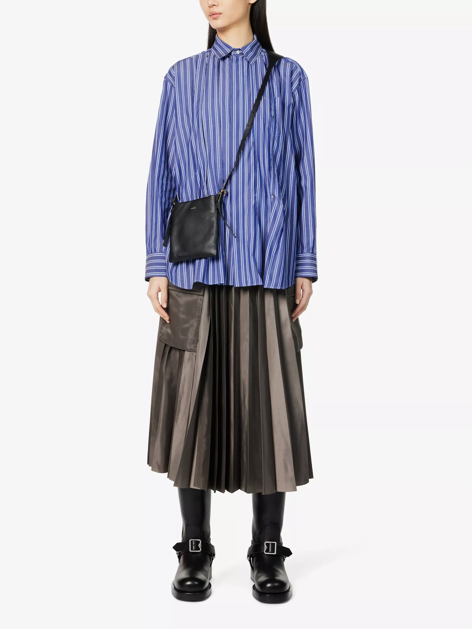 Womens Sacai Casual Shirts In Blue Multi
