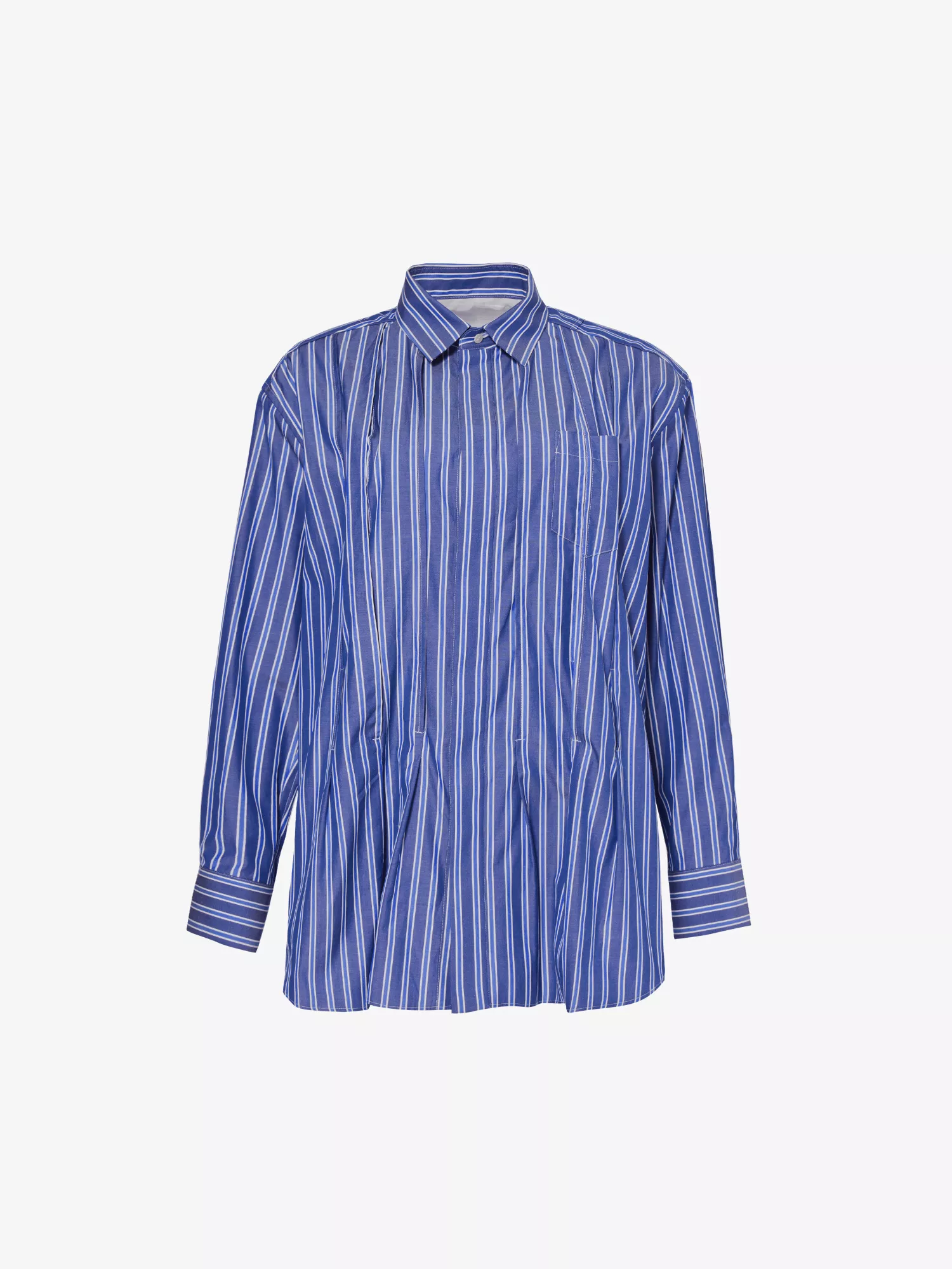 Womens Sacai Casual Shirts In Blue Multi
