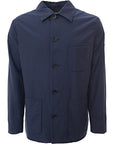 A.P.C. Mens Melchior Cotton Overshirt in Blue