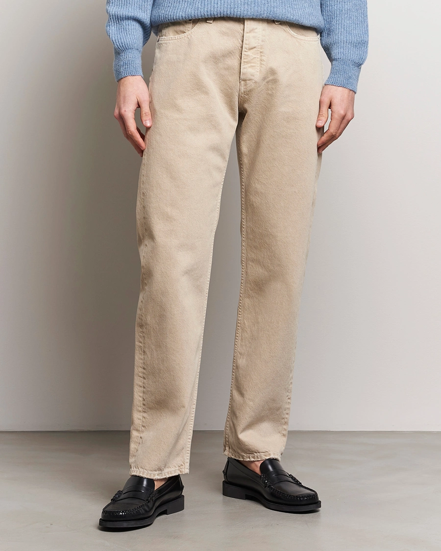 Mens Sunflower Straight Jeans In Beige
