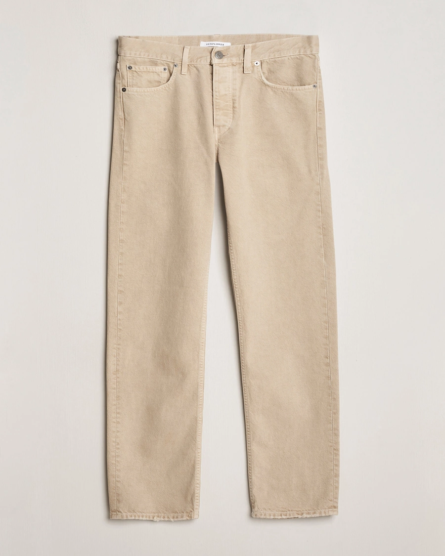 Mens Sunflower Straight Jeans In Beige