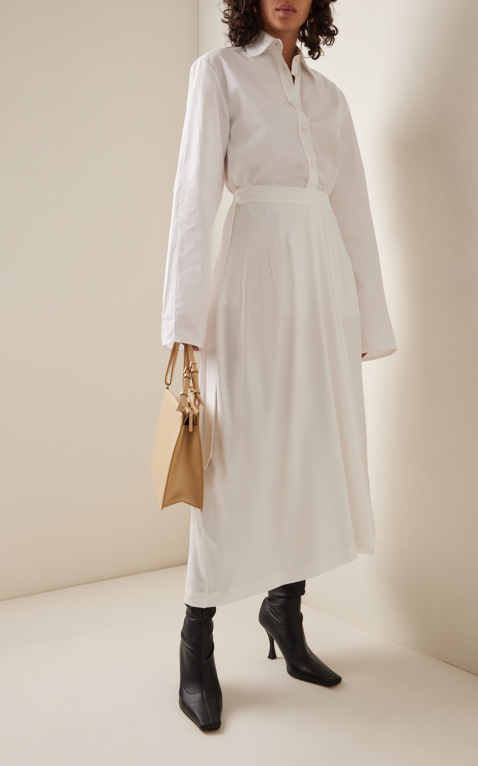 Womens Bite Studio Midi Skirts In White