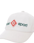 Casablanca Paris Mens Casa Summer Court Embroidered Cap in White