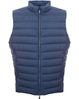 Moorer Mens Calaf-S3 Quilted Padded Zip Up Gilet in Blue