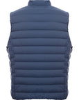 Moorer Mens Calaf-S3 Quilted Padded Zip Up Gilet in Blue