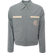 Amiri Mens Reversible Micro Check Blouson Jacket in Green