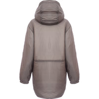 Womens Grey Kauncas Padded Long Rain Jacket