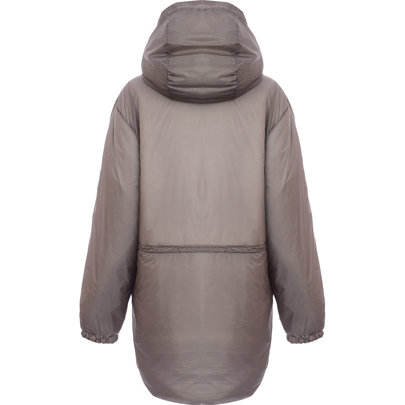 Womens Grey Kauncas Padded Long Rain Jacket