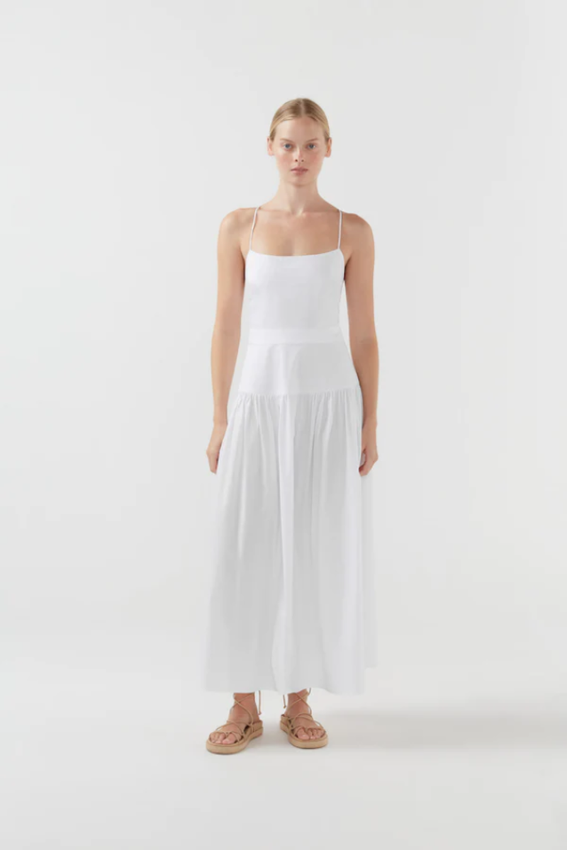 Womens Bird & Knoll Long Sun Dresses In  White