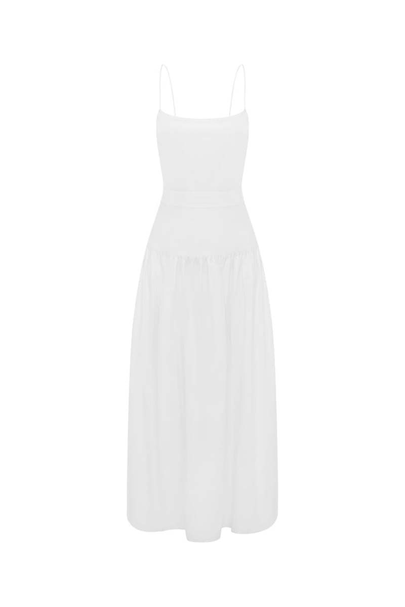 Womens Bird & Knoll Long Sun Dresses In  White