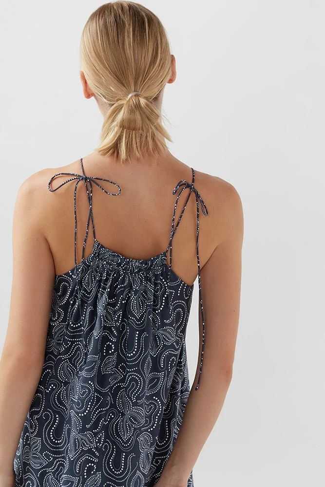 Womens Bird & Knoll Long Sun Dresses In  Navy