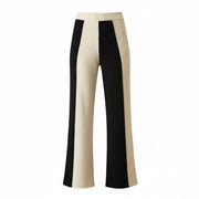 Womens Lovebirds Knitted Trousers In Black White