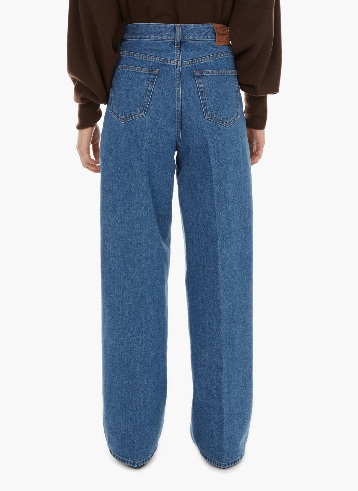 Womens Toteme Wide Leg Jeans In Mid Denim