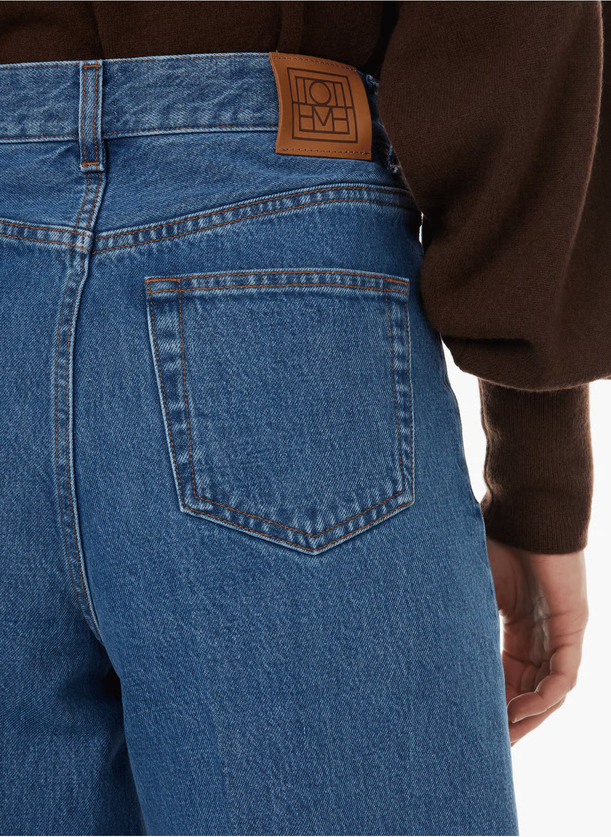 Womens Toteme Wide Leg Jeans In Mid Denim