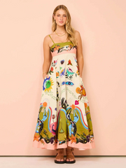 Womens Alemais Midi Sun Dress In Multi