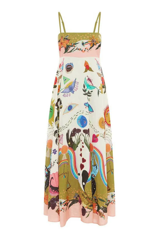 Womens Alemais Midi Sun Dress In Multi