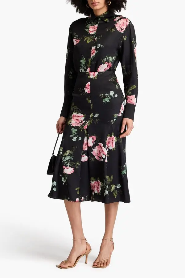 Womens Erdem Long Skirts In Black Multi