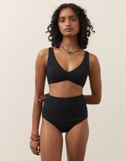 Womens Boteh Bikini Bottoms In Black