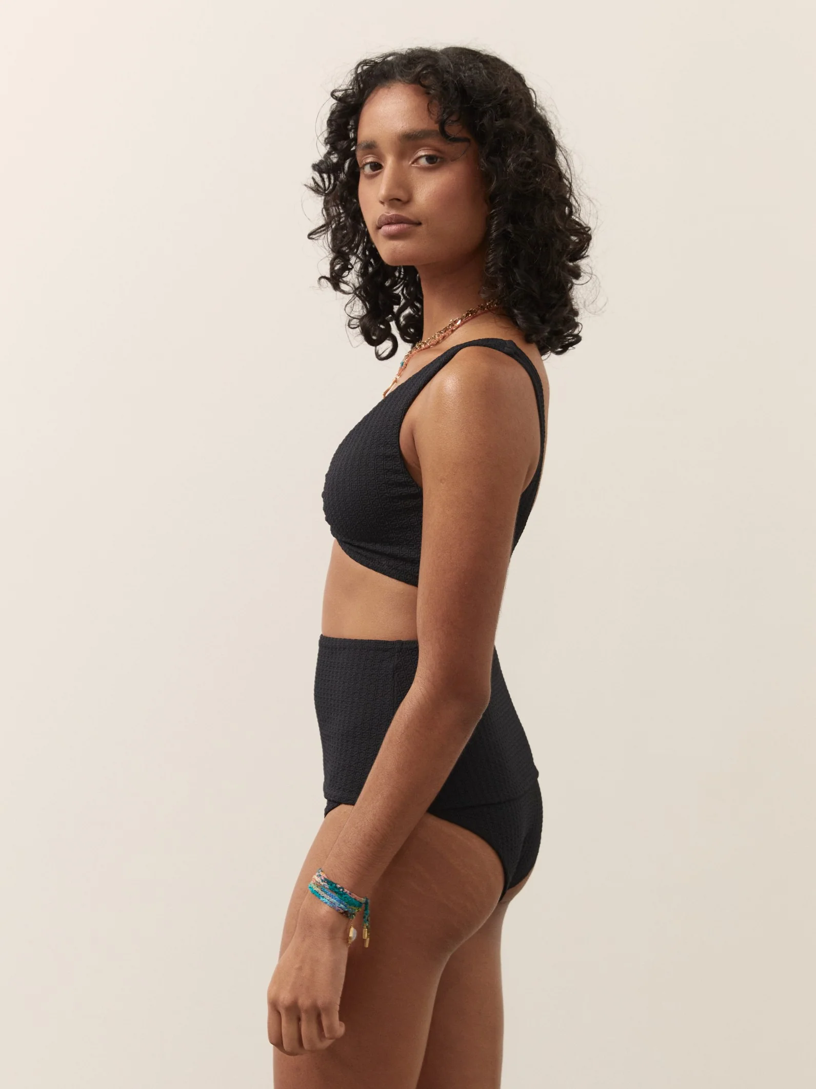 Womens Boteh Bikini Bottoms In Black