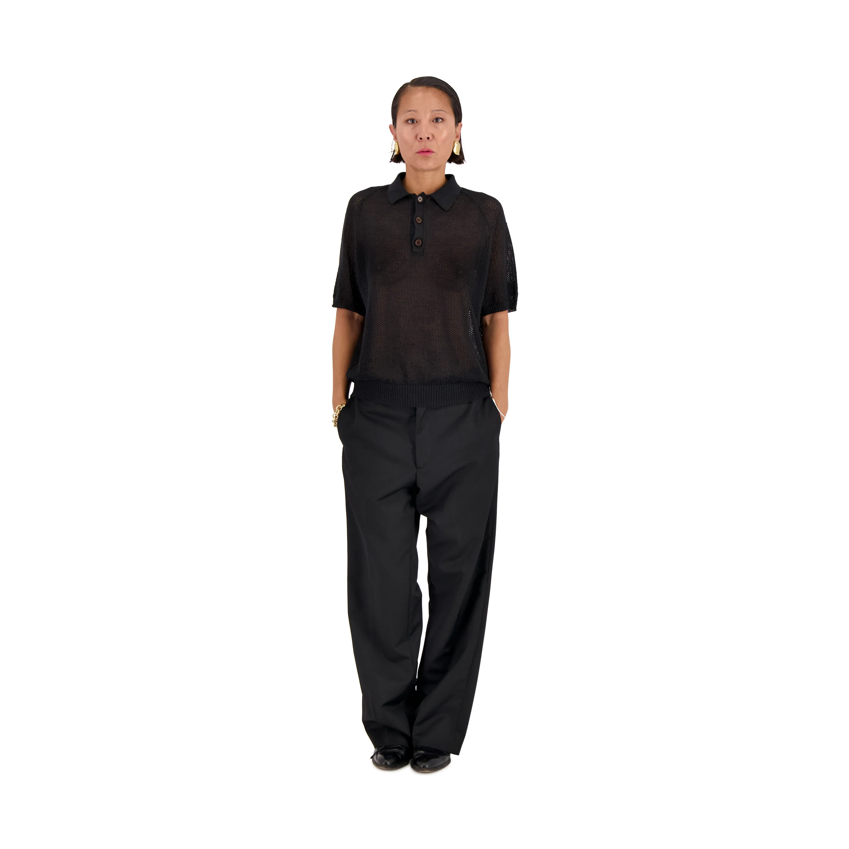 Mens Meta Campania Polo Shirts In Black